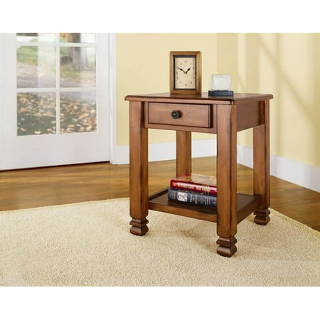 Rustic End Table in Tuscany Oak