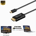 thumbnail image 3 of Cirago 6ft Mini DisplayPort to HDMI Full HD 1080p Plug and Play Portable Display Adapter Male Cable for Laptop/PC to Your HDMI HDTV/Monitor, 3 of 5