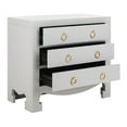 thumbnail image 3 of SAFAVIEH Dion Classic Solid 3 Drawer Chest, Lapis Grey/Gold Handles, 3 of 9