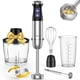 thumbnail image 1 of KOIOS 1000W Immersion Hand Blender, Upgrated 5-in-1 Handheld Blender, Full Copper Motor, Titanium Enhanced Blender Shaft, 12-Speeds, 600ml Mixing Beaker, 500ml Chopper, Whisk & Milk Frother, 1 of 5