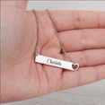 thumbnail image 5 of Personalized Heart Bar Name Necklace Christmas Gift for Her, 5 of 9