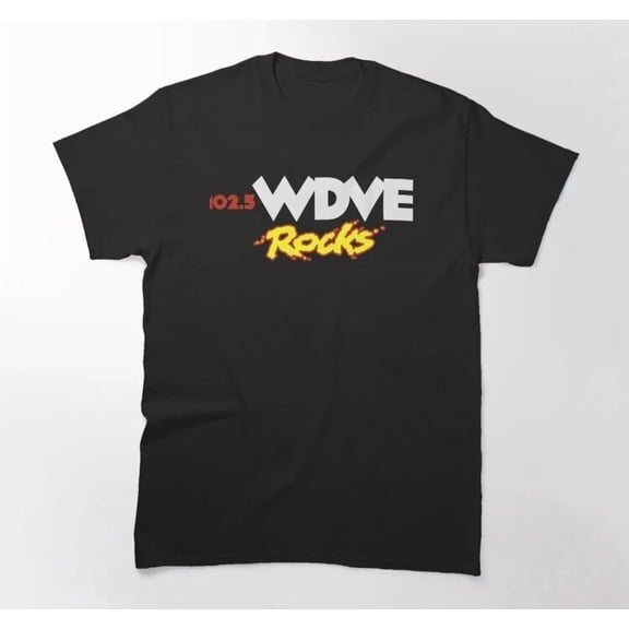 Reprint Rare Vintage 102.5 WDVE Rocks Essential Classic T-Shirt Unisex All Size S to 4XL