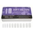 thumbnail image 2 of Full Nail Tips, 550pcs Fake Nails Semi Scrub DIY Handcraft  For Appointment For Wedding Tetragonum, 2 of 8