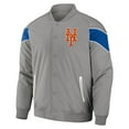 thumbnail image 2 of Men's Darius Rucker Collection by Fanatics Gray New York Mets Baseball Raglan Full-Snap Jacket, 2 of 3