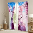 thumbnail image 3 of Feelyou Ancient Anime Girl Black Out Curtains, Floral Curtains Pack of 2 (42x63 Each), 3 of 6