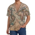 thumbnail image 3 of Haiem The World is Hemisphere Men's Casual Shirts Short Sleeve Button Down Shirts Fashion Textured Summer Beach Shirt-Small, 3 of 7