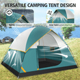 thumbnail image 4 of COBIZI 4 Person Tent for Camping with Waterproof Rainfly,EZ Setup Tent Windproof Instant Family Dome Camping Tent with Mesh Door & Ventilation Windows for Beach Camping Hiking Backpacking,Dark Green, 4 of 9