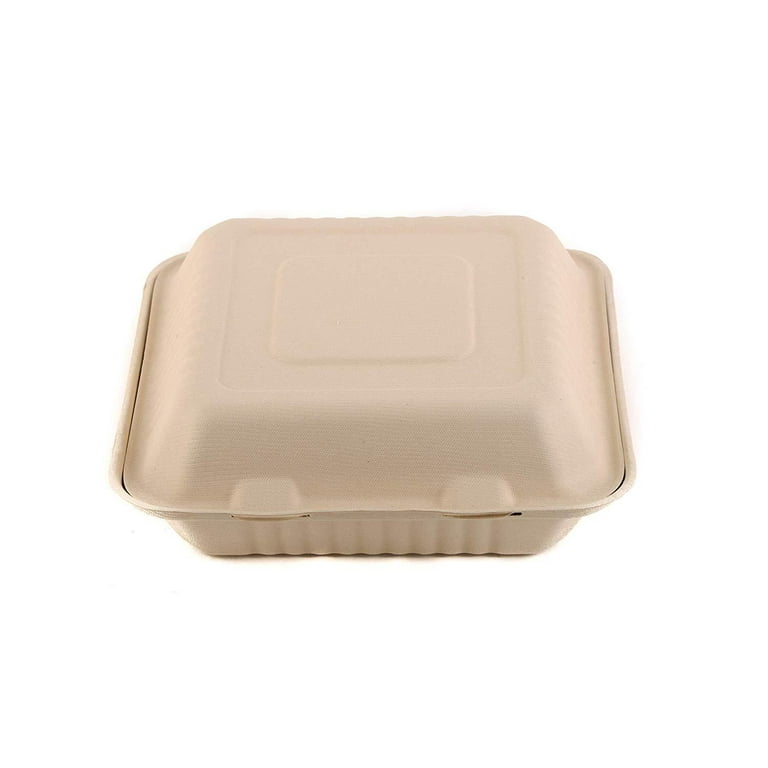 Extra Large Biodegradable Take Out Boxes - Karat 9x9 Bagasse Container