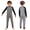 Black, variant on Special Needs Adaptive Clothing Anti-strip Striped Romper Boys Girls Long Leg Zip Back Jumpsuit Black 4