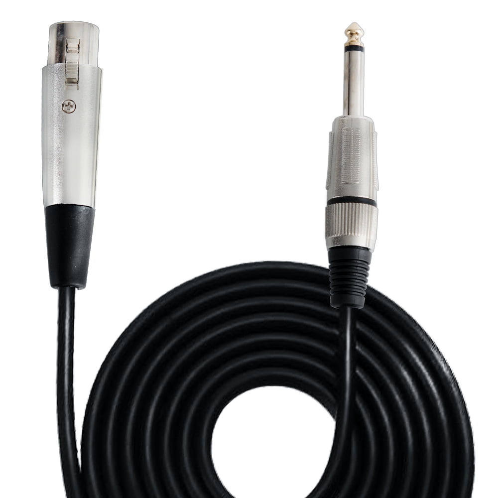 Balanced White Audio Cord 6/' 6 Foot XLR Female to 1//4 Inch TRS Patch Cable