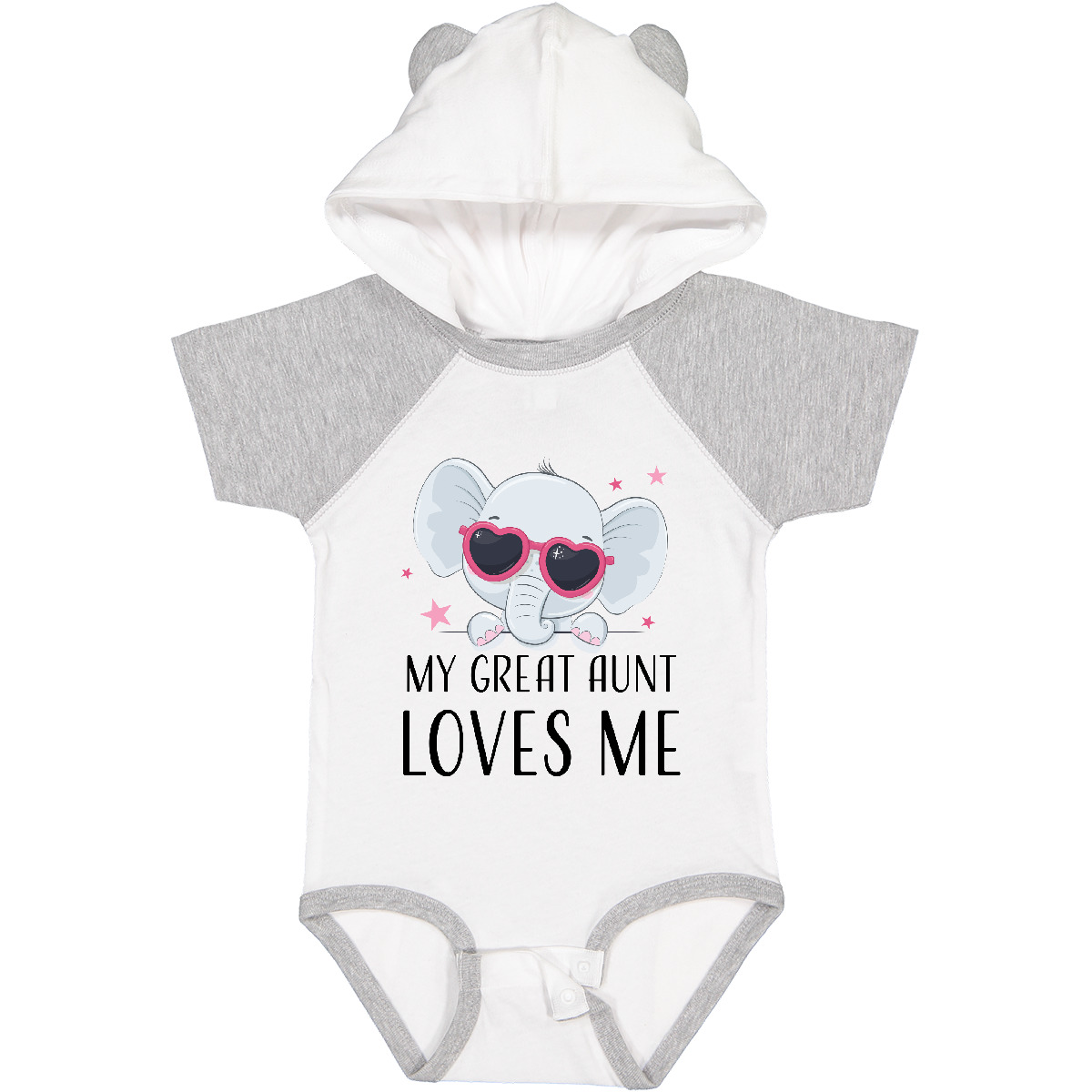 Inktastic Elephant My Great Aunt Loves Me Boys or Girls Baby Bodysuit