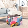thumbnail image 3 of Yayeee Collapsible Cube Storage Bin with Lid Fabric Closet Decorative Basket with Handles, Stripes Pattern, 3 of 7