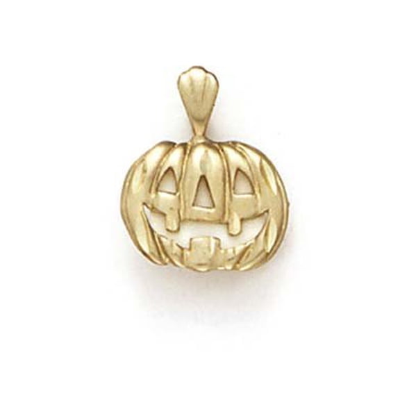 14k Yellow Gold Jack-O-Lantern Pendant - .8 Grams