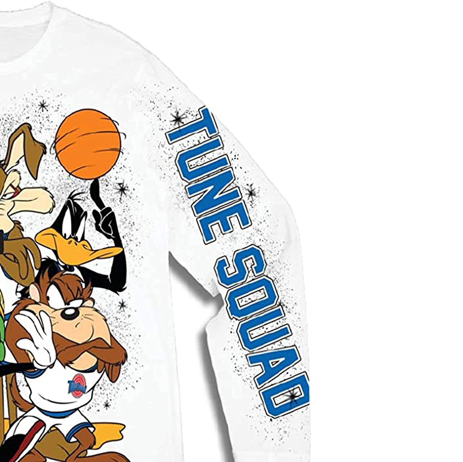 Space Jam Mens Group Shirt - Tune Squad and Monstars Long Sleeve Tee - 90’s Classic T-Shirt