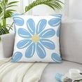 thumbnail image 5 of LNWH Decorative Pillow Covers, Flowers Bloom Square Sofa Decorative Knit Pillow Case, 12"x12", 5 of 8