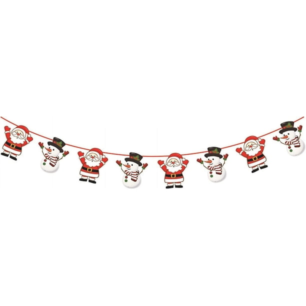 Decoraciones navideñas de muñeco de nieve, bandera navideña, suministros para fiestas, decoración de Papá Noel, decoración de Feliz Navidad para colgar en la pared al aire libre