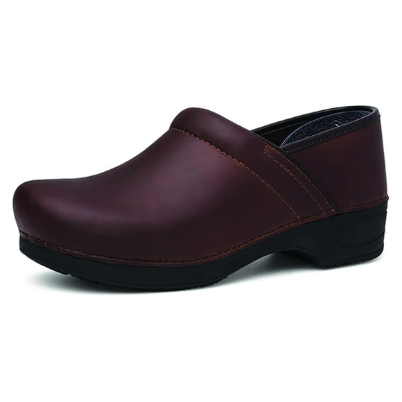 Zapatos Dansko XP 2.0 - Zueco para hombre, piel engrasada, color marrón