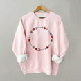thumbnail image 4 of DDAPJ pyju Light Pink Sweatshirt for Women Letter Graphic Pullover Tops Valentine's Day Teen Girls Crewneck Long Sleeve Drop Shoulder Sweatshirts Fashion Gift Ideas Pink S, 4 of 5