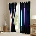 thumbnail image 3 of Manfei Modern Cool Gradient Light Black Out Curtains,Cartoon Light Sword Curtains Pack of 2 (42x63 Each),Multicolor Neon Bedroom Curtains For Boys Kids,Breathable Home Decor, 3 of 6