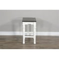 thumbnail image 5 of Home Square Carriage House 24" Mindi Wood Stool in White/Dark Brown - Set of 2, 5 of 7