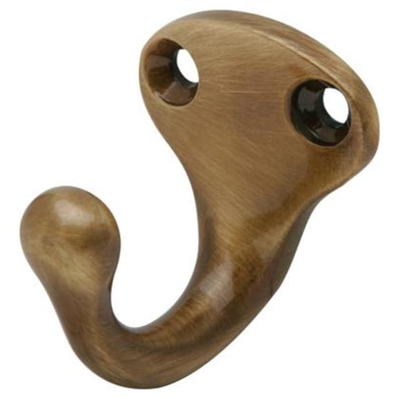 Schlage 581 1-11/16-Inch Projection Single Wardrobe Hook - Brass