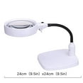 thumbnail image 3 of Fiudx Lámpara de Escritorio Ajustable con Aumento de 10X, Lente Giratoria de 360°, Iluminación Agradable a La Vista, Ideal para Personas Mayores, Ayuda a La Lectura, Uso Doméstico, Color Blanco, Mate, 3 of 6