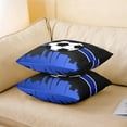 thumbnail image 3 of Football Pillow Covers Soccer Pack of 2 Throw Pillow Covers 20x20 Inch for Boys Girls, Gamer Gaming Cushion Covers Teenage Sports Decorative Pillow Covers Bedroom Decor, Black Navy Blue, 3 of 6
