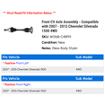 thumbnail image 2 of Front CV Axle Assembly - Compatible with 2007 - 2013 Chevy Silverado 1500 4WD 2008 2009 2010 2011 2012 2018, 2 of 2