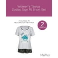 thumbnail image 2 of MeMoi Women's Taurus Zodiac Sign PJ Short Set - Womens - Female, S, Med Gray Heather, 2 of 7
