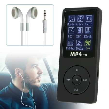 Mp 3 Recorder Portable MP3 MP4 Lossless Sound Music Player FM Radio / Voice Recorder Support TF Card Slim 70 Hours Playback ()