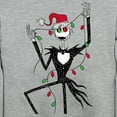 thumbnail image 2 of Men's The Nightmare Before Christmas Jack Christmas Lights Sweatshirt Athletic Heather X Large, 2 of 4