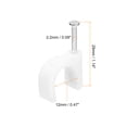 thumbnail image 2 of Unique Bargains 100 Packs 0.47 Inch Cable Clips, Ethernet Cable Clamps with Steel Nails, White, 2 of 6