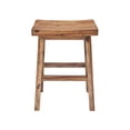 thumbnail image 5 of Alaterre Furniture Durango 26-Inch Tall Industrial Wood Counter-Height Stool Bar Stool, Kitchen, Seating, Vintage-Style Saddle Seat, Natural, 5 of 11