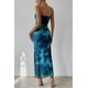 thumbnail image 2 of Vestido PRETTYGARDEN Strapless Maxi Bodycon Floral Azul Talla L, 2 of 6