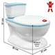 thumbnail image 4 of Bañito Entrenador para Niños Diseño Realista Asiento con Sistema Anti Salpicaduras Espacio para Toallitas Base Antideslizante - Azul, 4 of 7