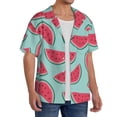 thumbnail image 2 of Kdxio Men's Hawaiian Shirt for Men Short Sleeve Shirt Watermelon Summer Casual Holiday Beach Button Down T-Shirts, 2 of 7