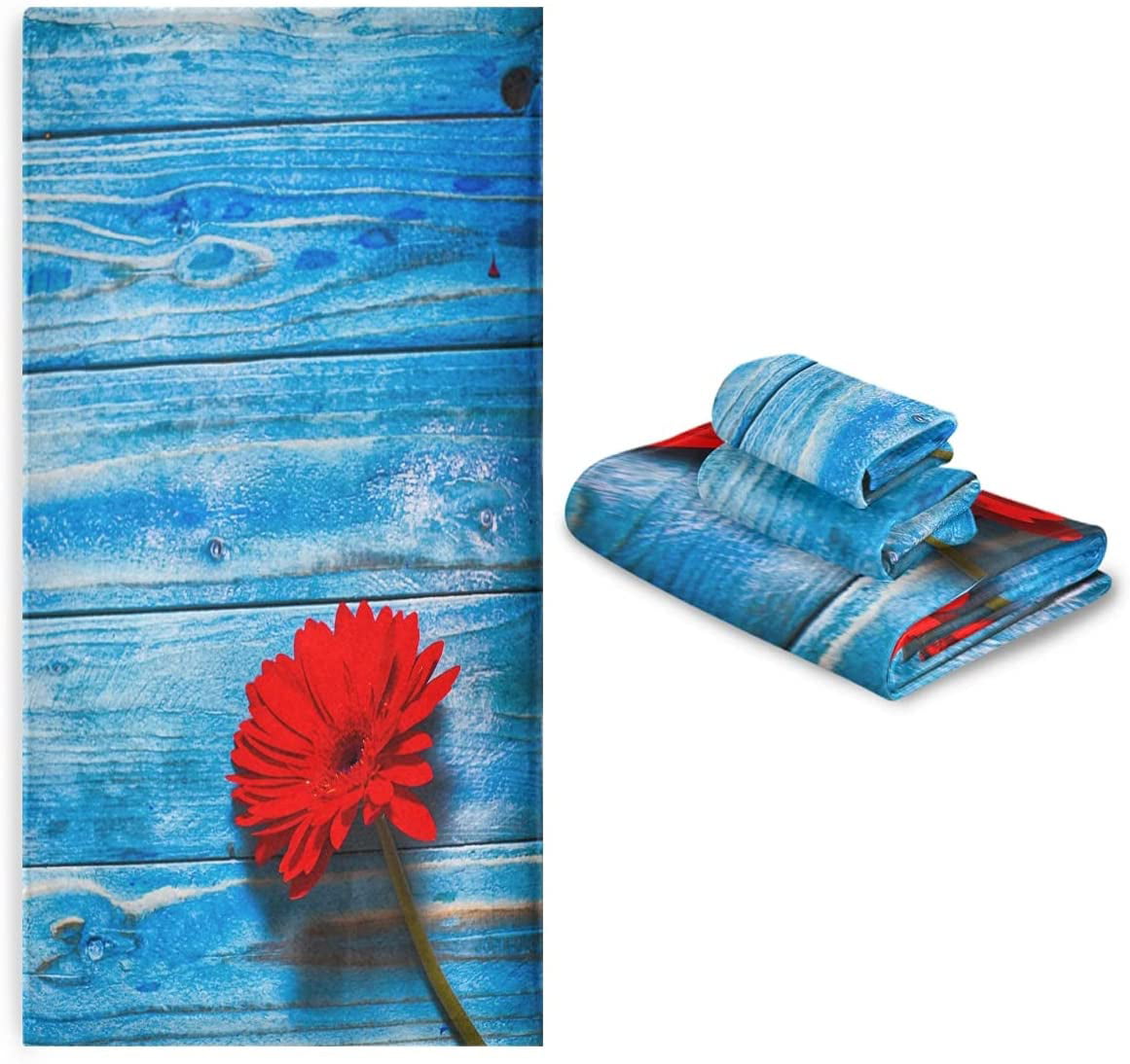 Blue Absorbent Hotel, Spa, Bath Washcloth Soft Small Towel 13 x 13  - 
