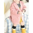 thumbnail image 5 of Spring hue Baby Girl Warm Sweater Knitted Bubble Ball 3D Pom Cardigan Coat, 5 of 6