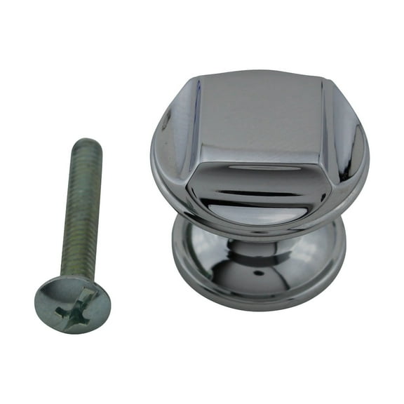 Kitchen Cabinet Knob Bright Chrome style 1" Dia X 7/8" Proj Renovators Supply