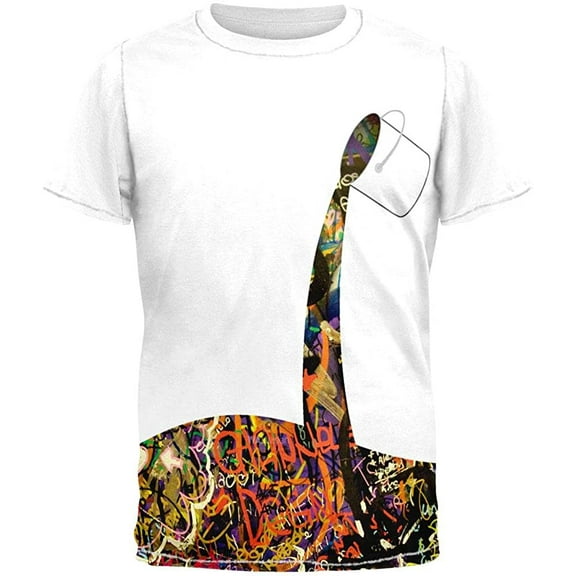 Graffiti Bucket All Over Adult T-Shirt - Large