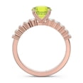 thumbnail image 4 of 2.25 Ct Round Shape Natural Diamond & Peridot Gemstone Sparkle Wedding Ring for Women Solid 14K Rose Gold Size 3.5 by Diamond-Capitals, 4 of 7