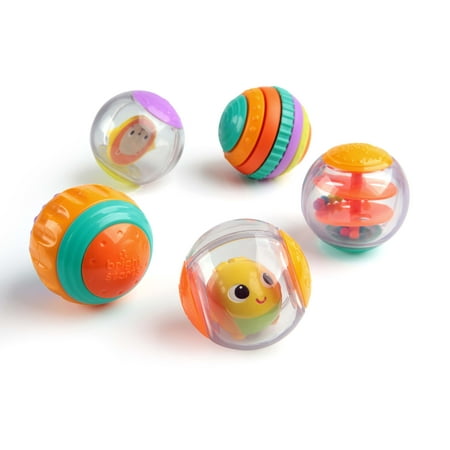 Bright Starts Shake & Spin Activity Balls Toy and Baby Rattle, Age 6 months +