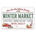 thumbnail image 1 of Winter Market Farmhouse Christmas Sign Décor Decorations Wall Art Home 12x18 112180097010, 1 of 1