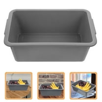 GOOHOCHY 3pcs Commercial Plastic Utility Tote Bus Tub Washing Basin Tub with Handle for Restaurant