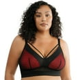 thumbnail image 3 of Women's Parfait P6011 Mia Dot Wire Free Padded Mesh Bralette (Black 32B), 3 of 4