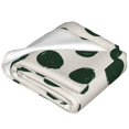 thumbnail image 2 of Bixox Fleece Blanket Abstract Green Polka Dot Pattern Super Soft Double-Sided Microfiber Flannel Blanket for Sofa, Bed, Couch,Suitable for All Seasons - 50"x40", 2 of 5