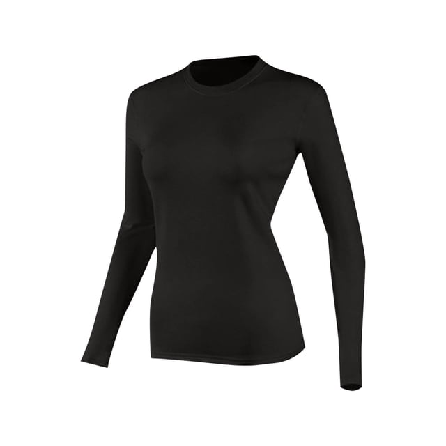 Sous-vêtements Thermiques Ajustés pour Femmes à Manches Longues, Col Rond, Couche de Base Extensible, Doux et Chaud, Haut d'Hiver
