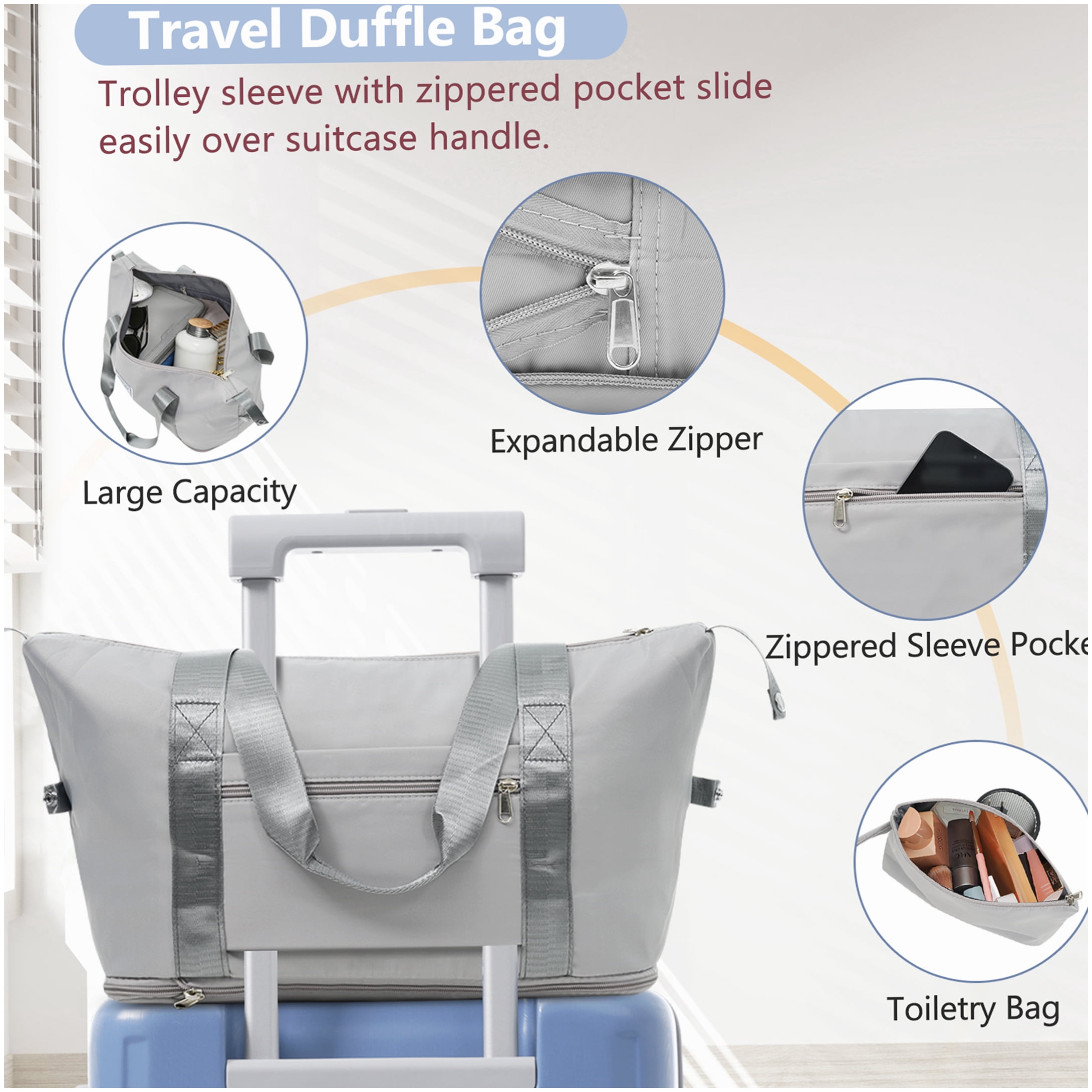 Expandable Carry-On Luggage Set 3-Piece with TSA Lock, Spinner Wheels, and Lightweight ABS Shell