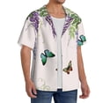 thumbnail image 2 of PAYOHTO Floral Summer Pattern Mens Hawaiian Casual Short-sleeved Shirt Tropical Summer Beach Button Down Shirts, 2 of 7