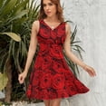 thumbnail image 7 of Valentine's Day Rose Flower Sundress Sleeveless Dress Summer Women Clothes Dress for Women Dresses, 7 of 7